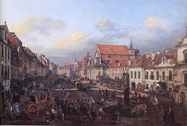 View of Cracow Suburb leading to the Castle Square